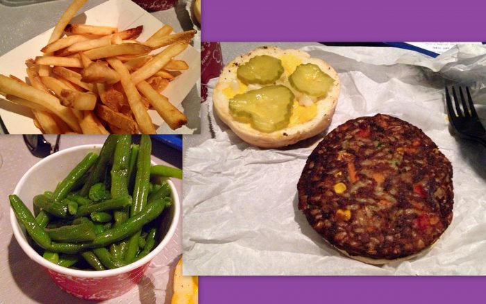 veggie burger meal