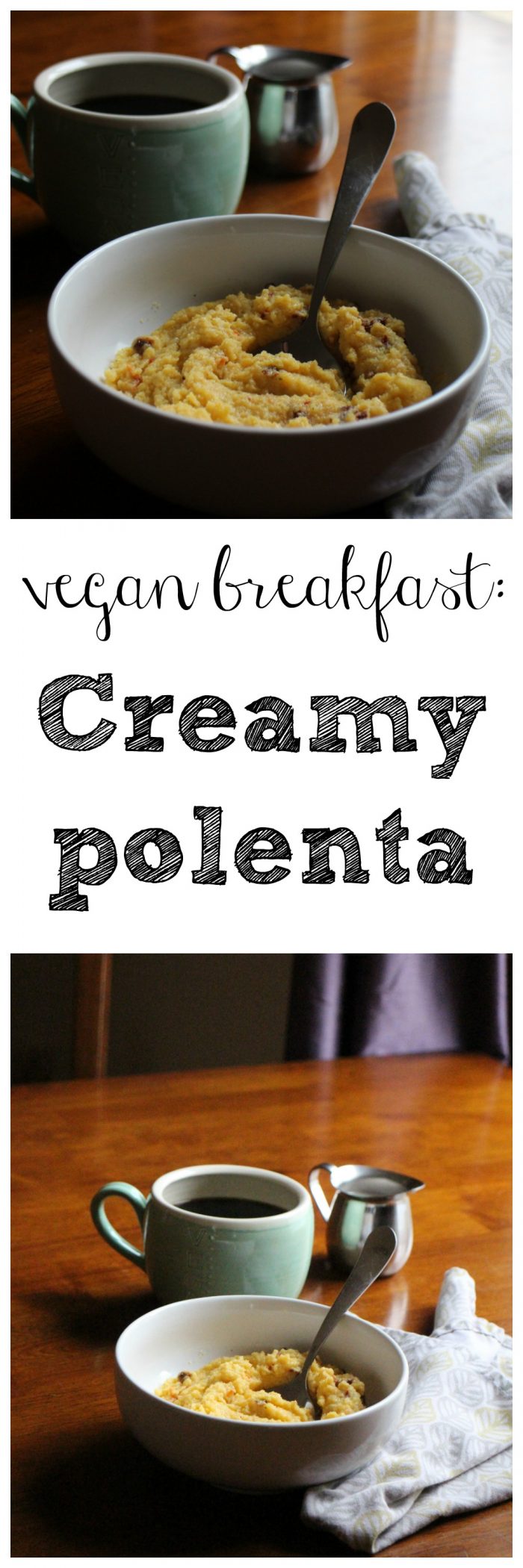 Creamy polenta: An easy vegan breakfast or a wonderful side dish with sun-dried tomatoes | cadryskitchen.com