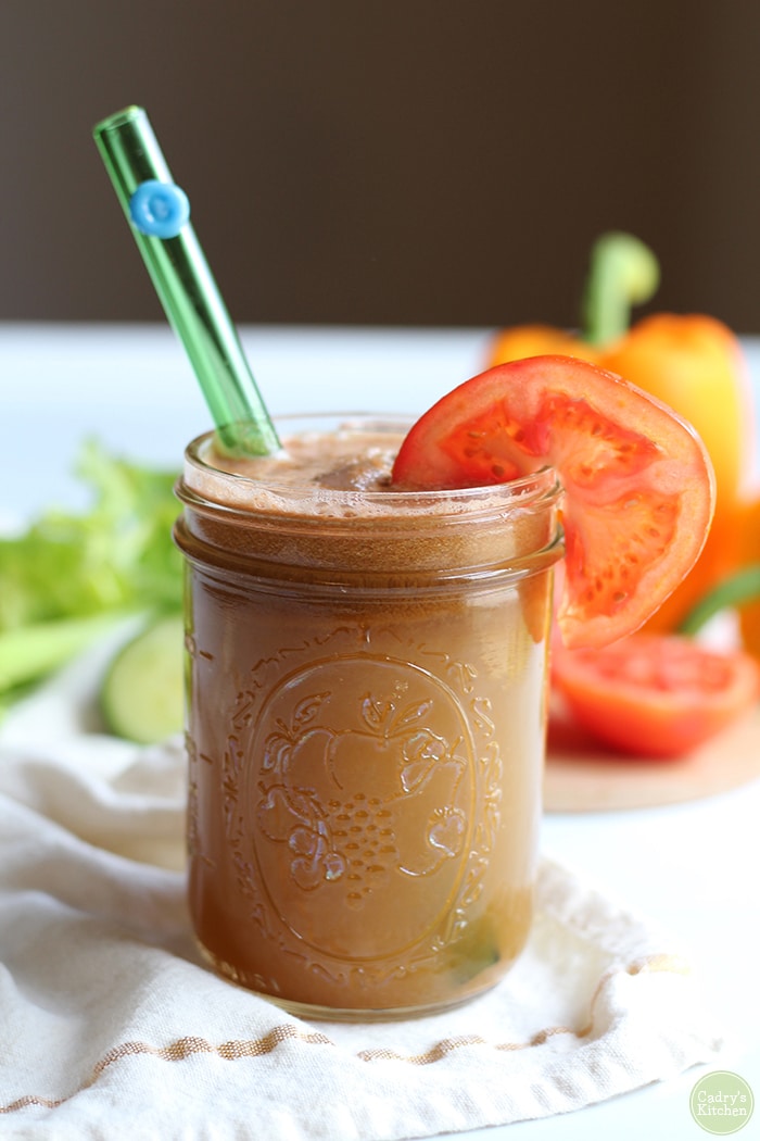 Cucumber, bell pepper & tomato juice Cadry's Kitchen