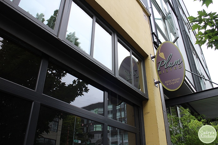 Exterior Plum Restaurant in Seattle, Washington.