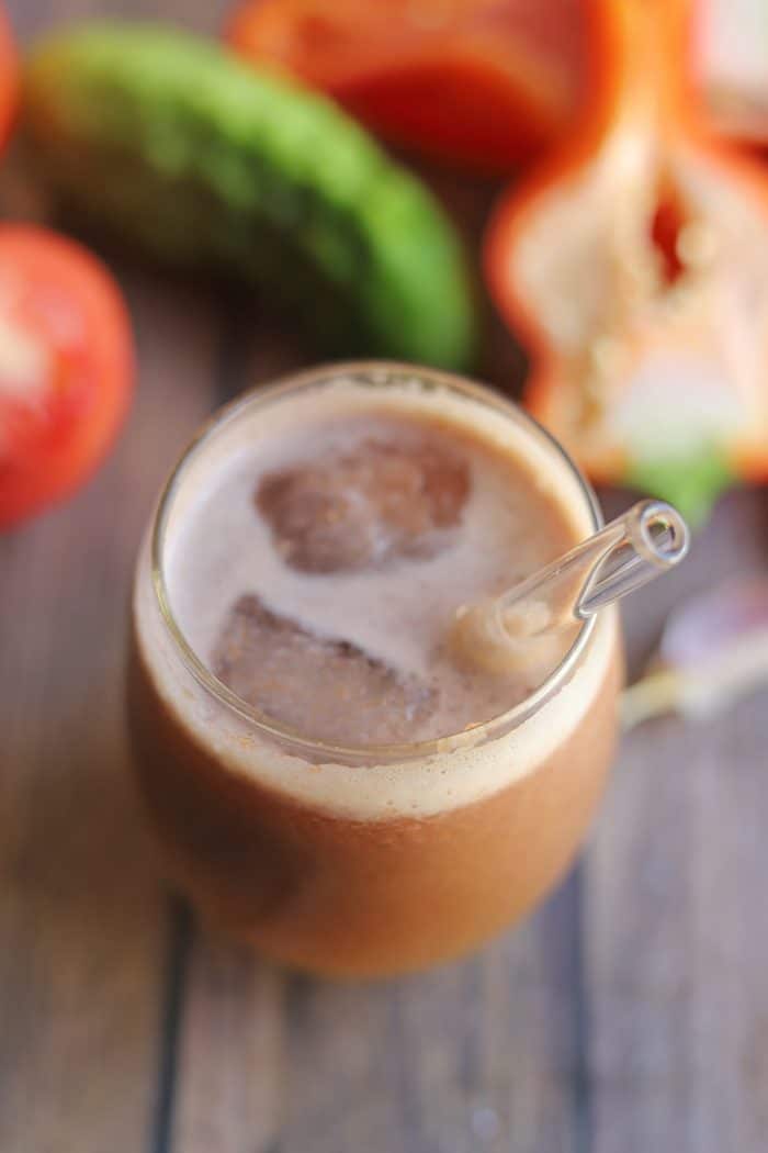 Cucumber, bell pepper & tomato juice Cadry's Kitchen