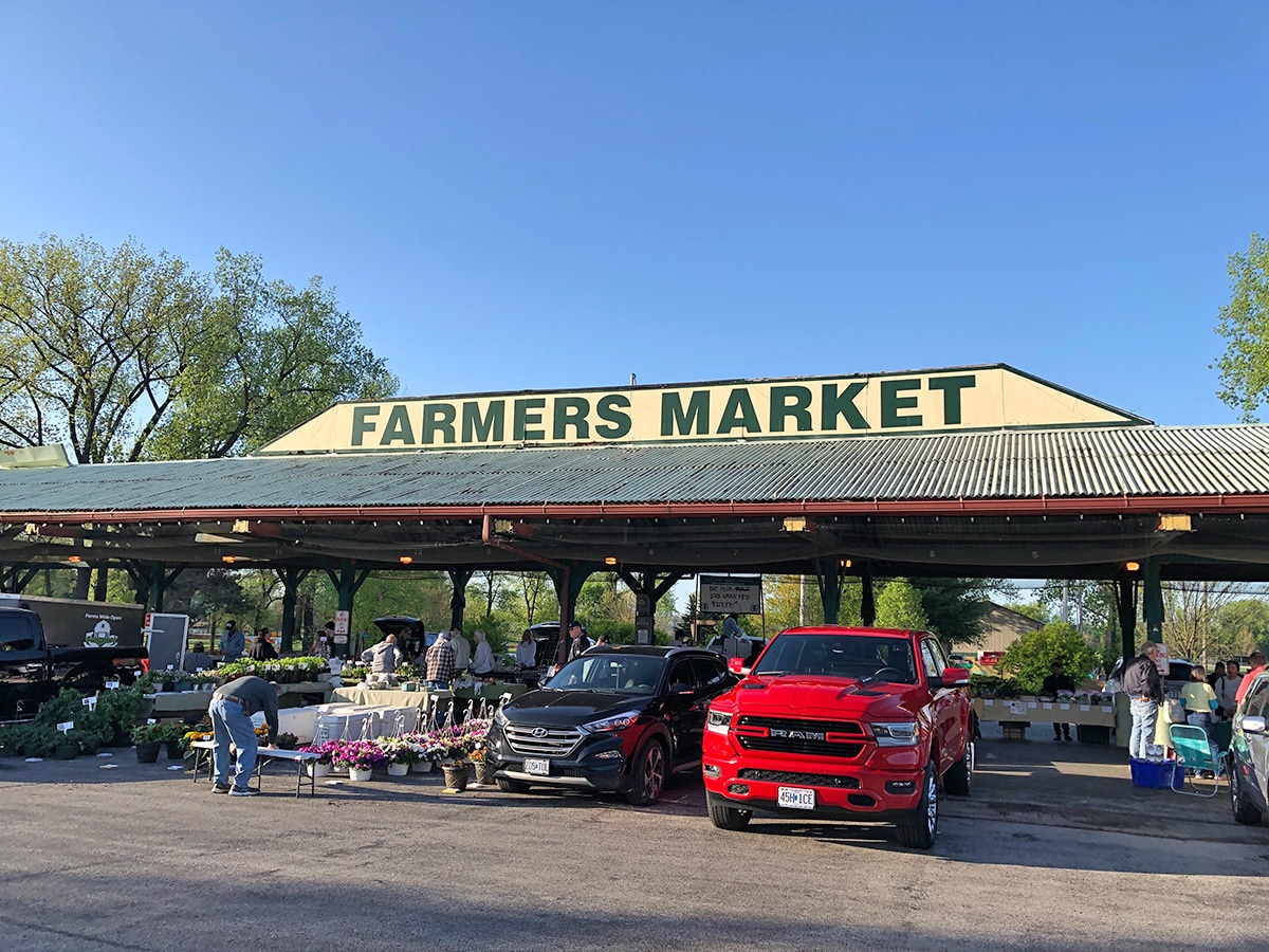 Farmers market in Parkville, Missouri.