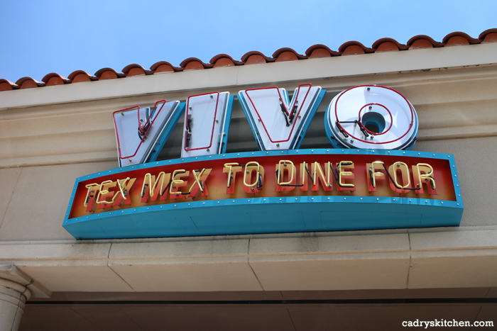 Vivo sign: Tex Mex to Dine For.