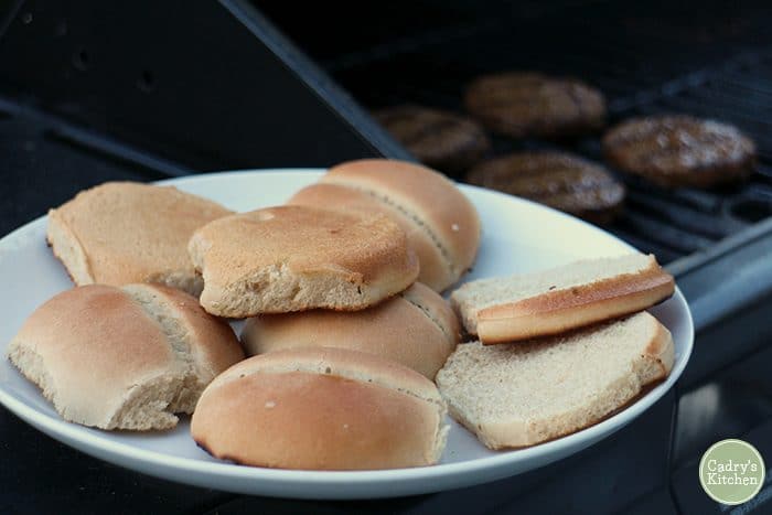 Mini burger buns from Gardein beefless sliders.