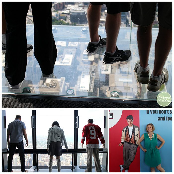 Collage: Willis Tower overlook.