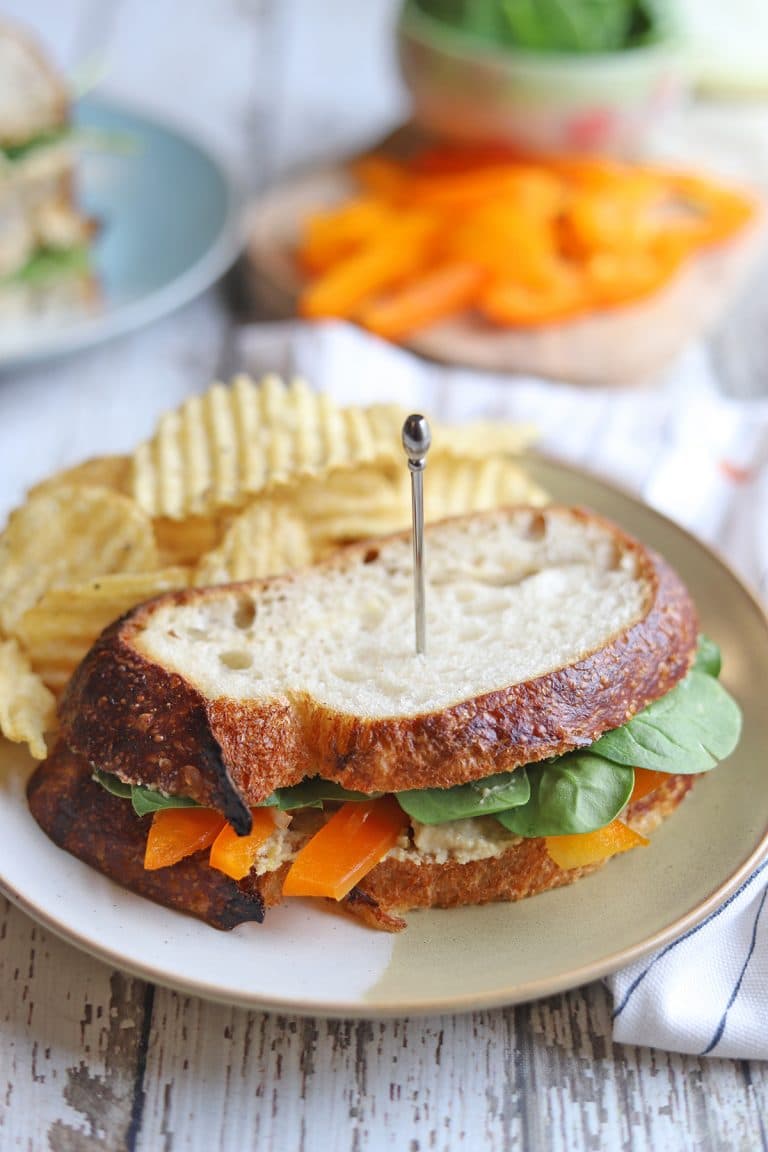 Vegetable sandwich with cashew cheese - Cadry's Kitchen