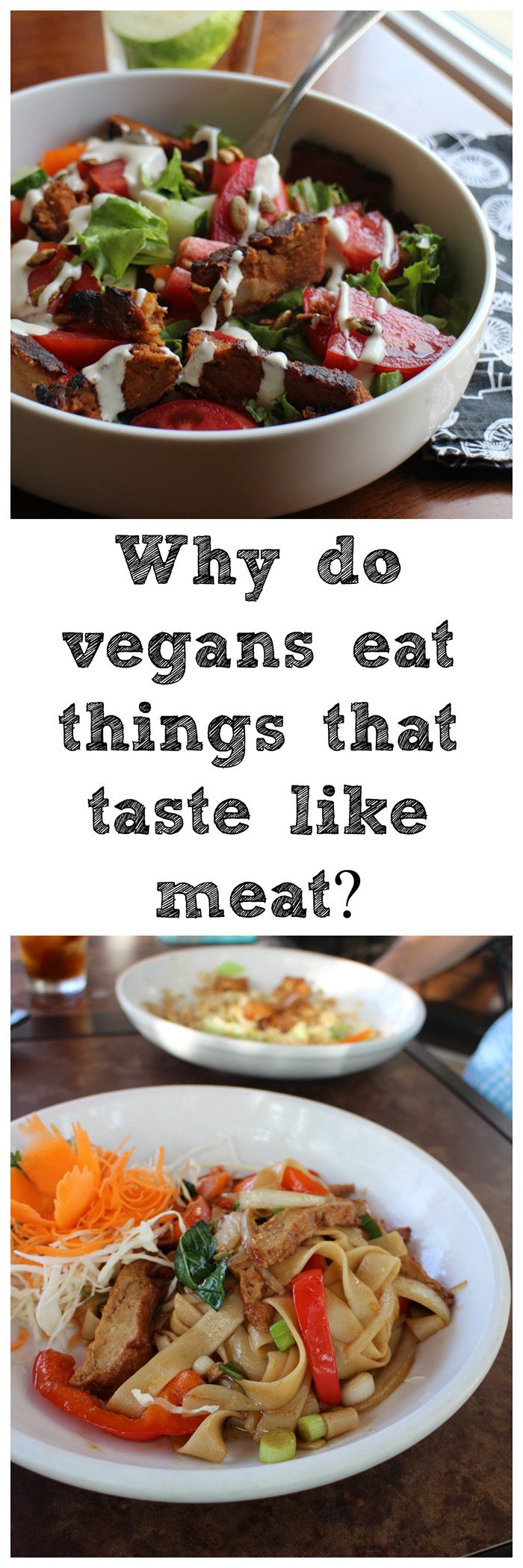 If vegans don't want to eat animals, why do they eat things that taste like meat? If you've ever asked this question, read this post for the answer. | cadryskitchen.com #vegan