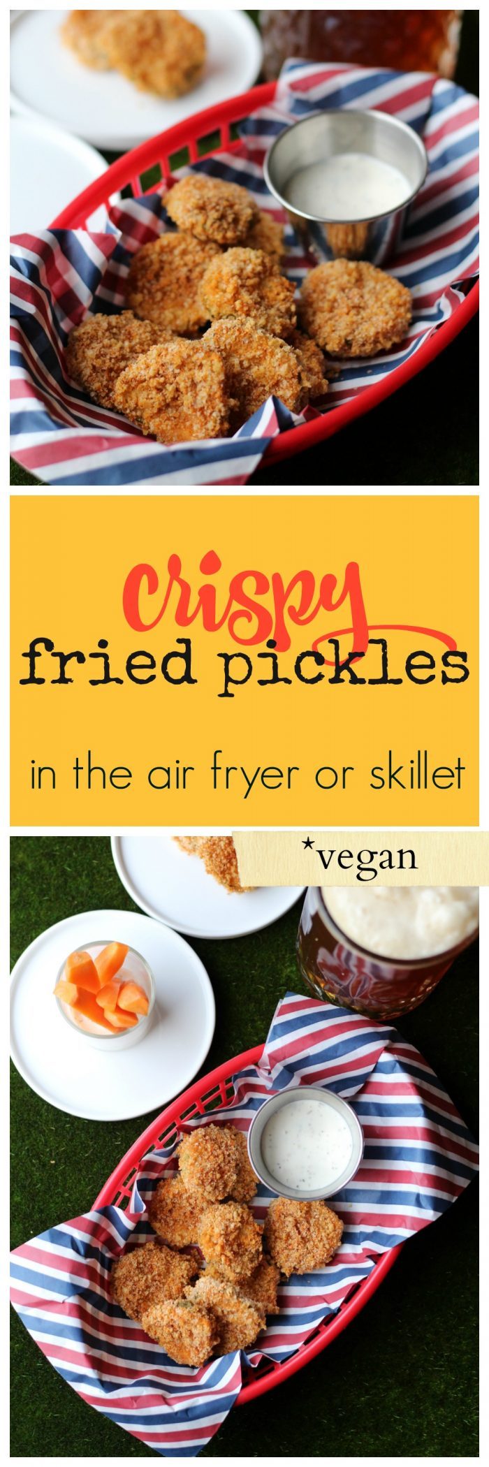 Crispy Fried Pickles In The Air Fryer Or Skillet Cadry S Kitchen