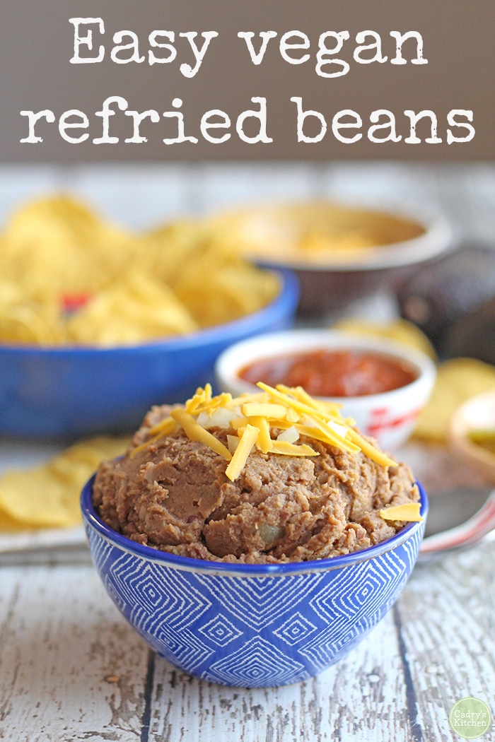 Homemade vegan refried beans Cadry's Kitchen