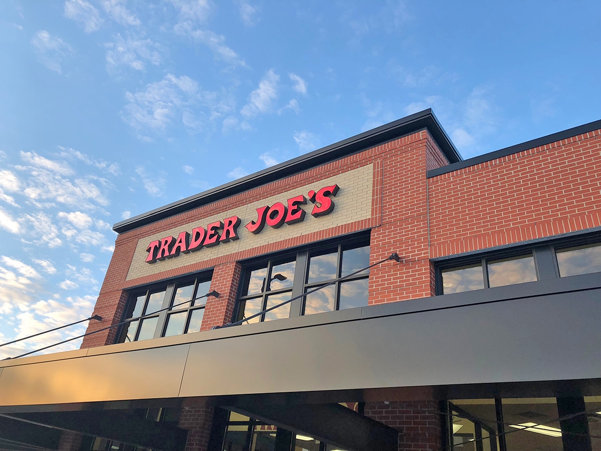 Exterior Trader Joe's grocery store.