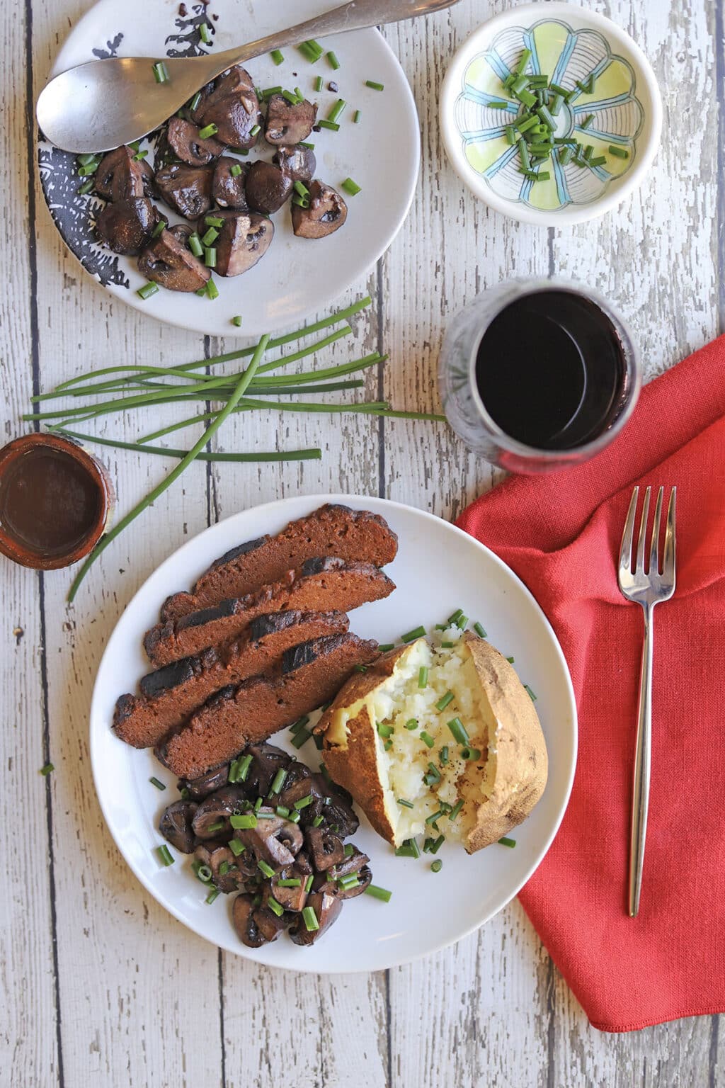 Red wine mushrooms with garlic Cadry's Kitchen