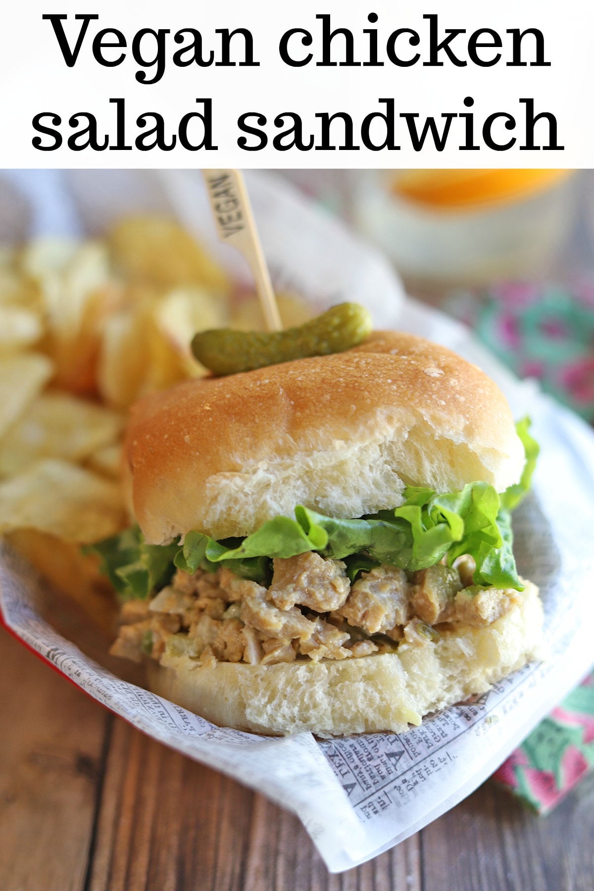 Vegan chicken salad sandwich with seitan Cadry's Kitchen