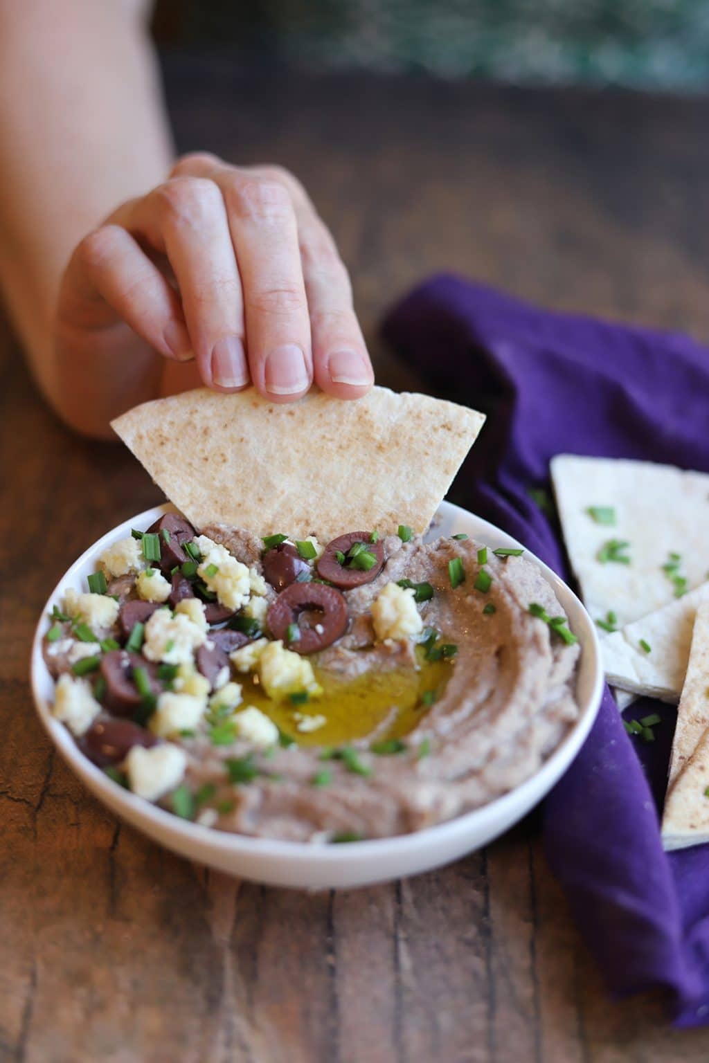 Kalamata olive hummus with artichokes Cadry's Kitchen