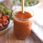 Easy barbecue sauce on table.