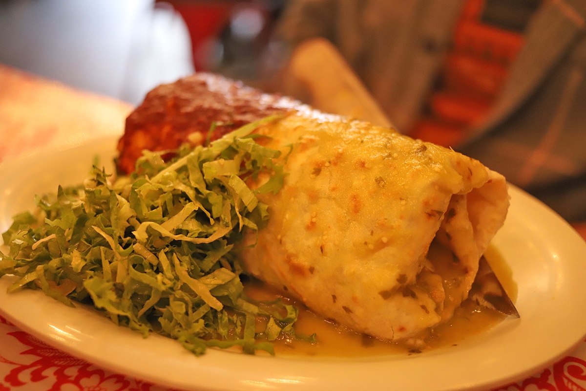 Wet burrito at Cafe Corazon.