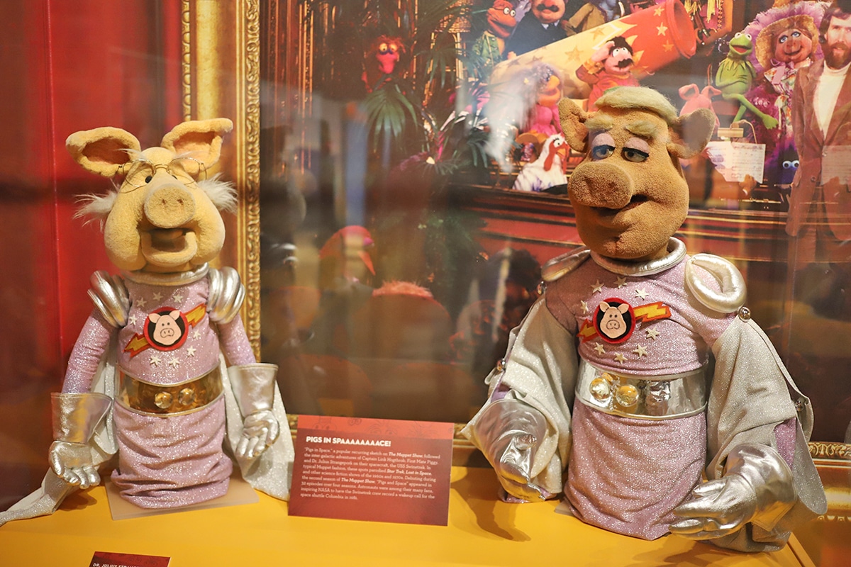 Muppets from Pigs in Space on display.