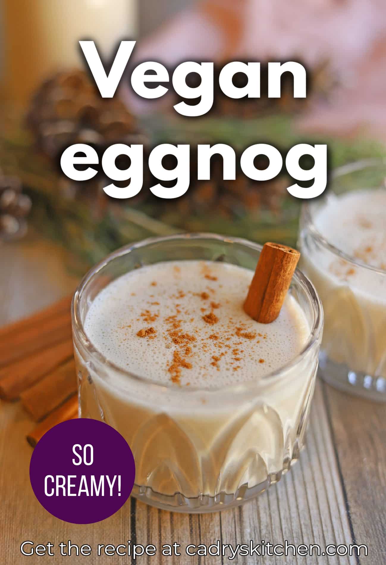 Vegan eggnog with cashews (ultra creamy & rich) - Cadry's Kitchen