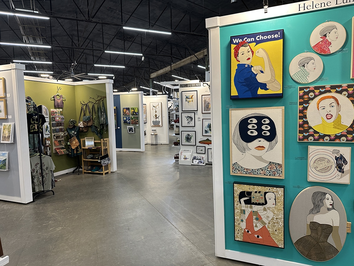 Artwork on display at Marquee in the River Arts District.