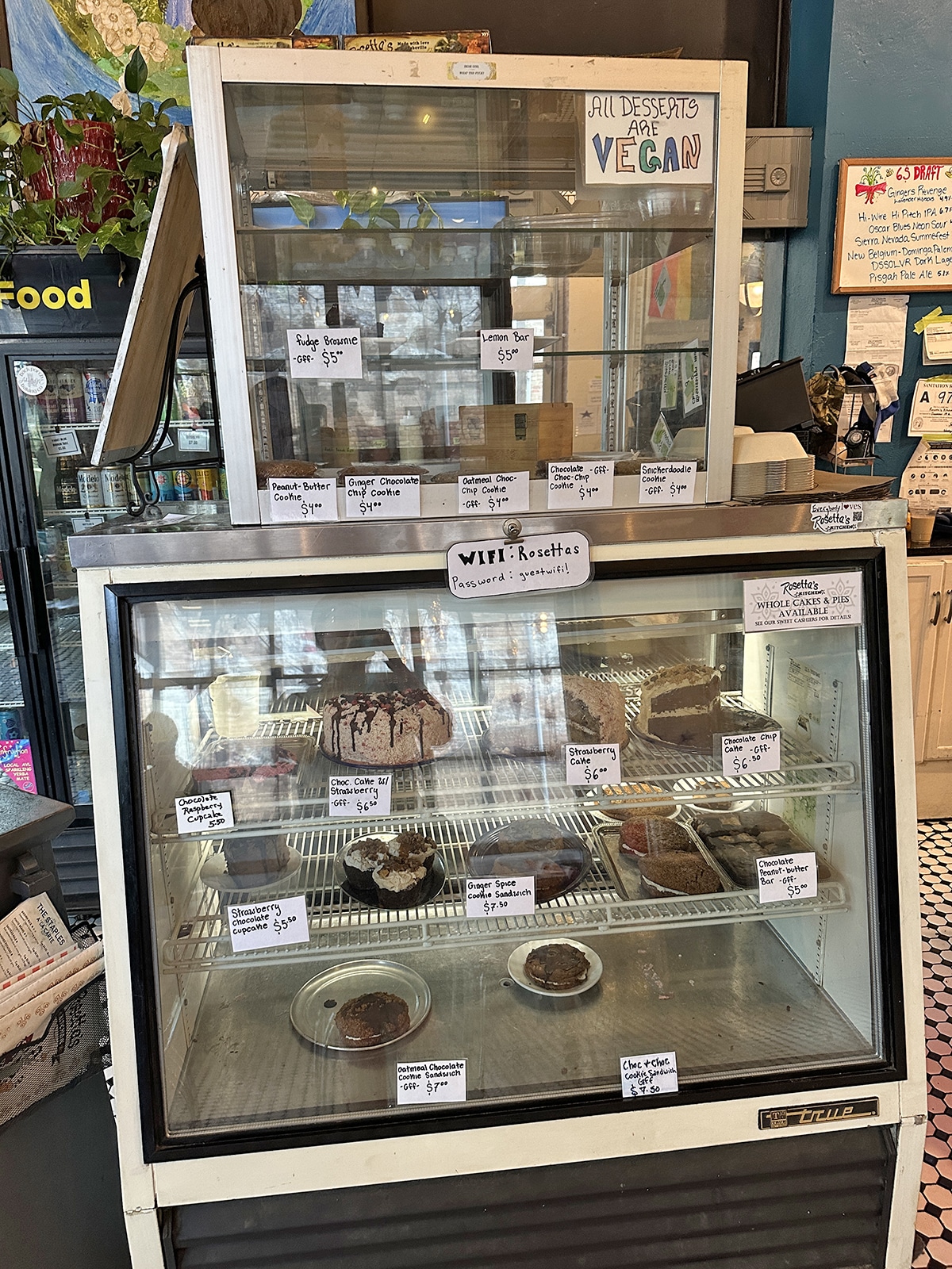 Dessert case at Rosetta's Kitchen.
